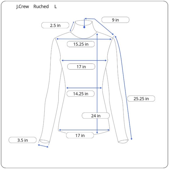 J. Crew Brown Ribbed Ruched Mock Neck  Size Large - Picture 8 of 8